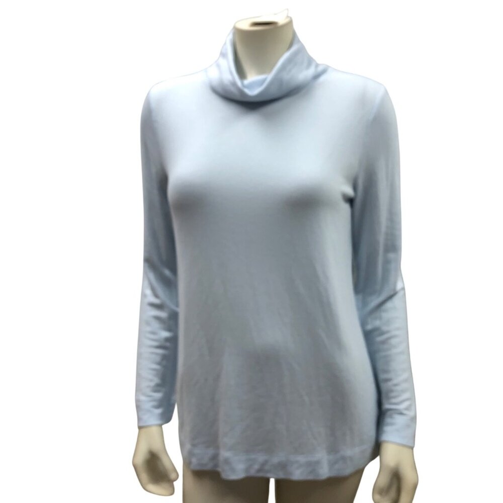A New Day Womens Light Blue Cowl Neck Long Sleeve Top Size‎ S NWT